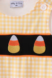 Mustard Candy Embroidery Gingham Jon Jon - Aaria Tees Aaria Tees