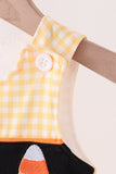 Mustard Candy Embroidery Gingham Jon Jon - Aaria Tees Aaria Tees