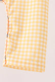 Mustard Candy Embroidery Gingham Jon Jon - Aaria Tees Aaria Tees