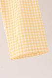 Mustard Candy Embroidery Gingham Pants Set - Aaria Tees Aaria Tees