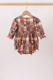 Brown Made to Worship Embroidery Bubble Aaria Tees