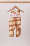 Brown Made to Worship Embroidery Grid Jon Jon Aaria Tees