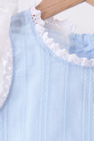 Blue Jacquard Lace Bloomer Set Aaria Tees