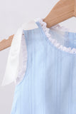 Blue Jacquard Lace Bubble Aaria Tees
