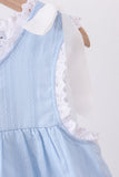 Blue Jacquard Lace Dress Aaria Tees