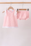 Pink Lace Jacquard Bloomer Set Aaria Tees