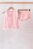 Pink Lace Jacquard Bloomer Set Aaria Tees