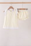 Beige Jacquard Bloomer Set - Aaria Tees Aaria Tees