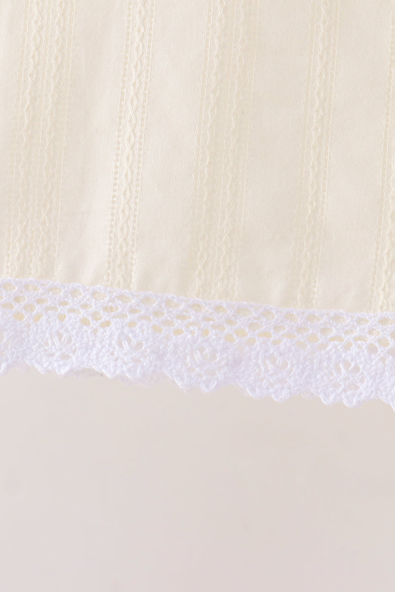 Beige Jacquard Bloomer Set - Aaria Tees Aaria Tees