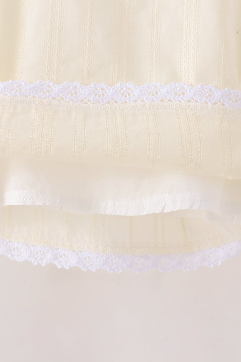 Beige Jacquard Bloomer Set - Aaria Tees Aaria Tees