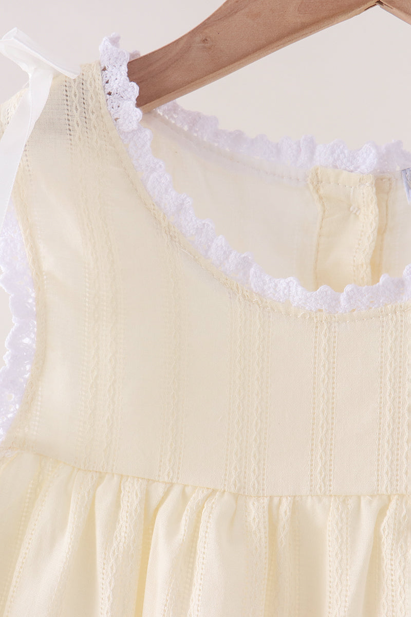 Beige Jacquard Lace Dress - Aaria Tees Aaria Tees