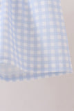 Blue Pumpkin Embroidery Gingham Shorts Set Aaria Tees