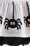 Black Spider Embroidery Ruffle Bubble Aaria Tees