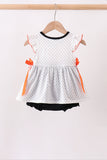 Black Spider Embroidery Ruffle Bubble Aaria Tees