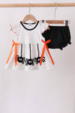 Black Spider Embroidery Ruffle Bloomer Set Aaria Tees