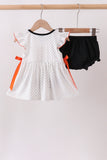 Black Spider Embroidery Ruffle Bloomer Set Aaria Tees