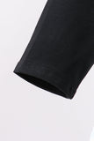 Black Spider Embroidery Pocket Stripe Top Aaria Tees
