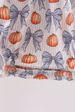 Blue Pumpkin Bow Smocked Ruffle Bubble Aaria Tees