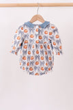 Blue Pumpkin Bow Smocked Ruffle Bubble Aaria Tees
