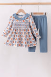 Blue Pumpkin Smocked Pants Set Aaria Tees