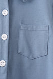 Blue Button Down Pocket Shirt Aaria Tees
