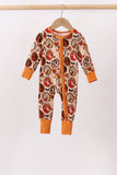 Orange princess bamboo zipper romper - Aaria Tees Aaria Tees