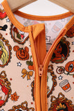 Orange princess bamboo zipper romper - Aaria Tees Aaria Tees