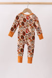 Orange princess bamboo zipper romper - Aaria Tees Aaria Tees
