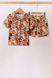 Orange princess bamboo pajama set - Aaria Tees Aaria Tees