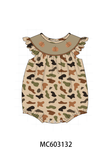Camouflage Pumpkin Embroidery Ruffle Bubble Aaria Tees