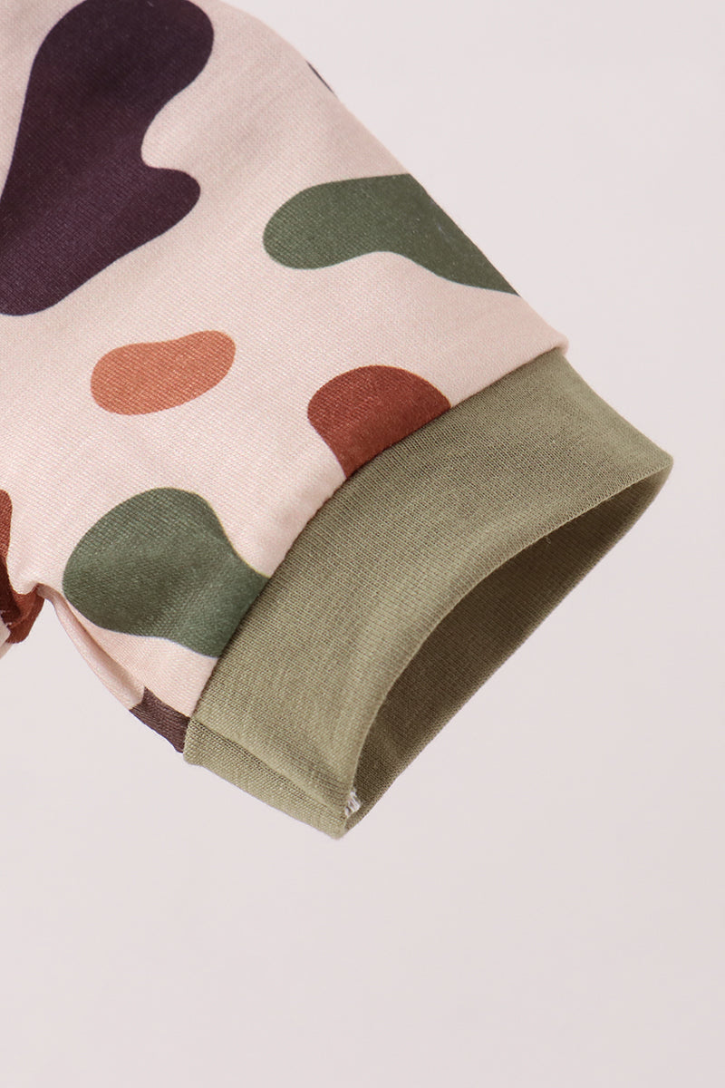 Camouflage Pumpkin Embroidery Bubble - Aaria Tees Aaria Tees