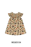 Camouflage Pumpkin Embroidery Ruffle Dress Aaria Tees