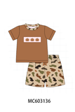 Camouflage Pumpkin Embroidery Shorts Set Aaria Tees