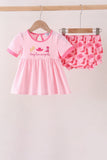 Pink Cowgirl Boots Embroidery Bloomer Set - Aaria Tees Aaria Tees