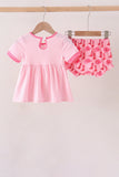 Pink Cowgirl Boots Embroidery Bloomer Set - Aaria Tees Aaria Tees