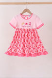 Pink Cowgirl Boots Embroidery Dress - Aaria Tees Aaria Tees