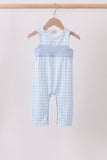 Blue Smocked Gingham Jon Jon Aaria Tees