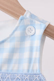 Blue Smocked Gingham Jon Jon Aaria Tees