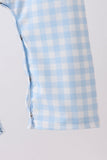 Blue Smocked Gingham Jon Jon Aaria Tees