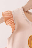 Floral Pumpkin Embroidery Ruffle Bloomer Set Aaria Tees
