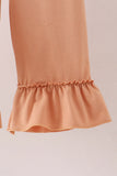 Floral Pumpkin Embroidery Ruffle Pants Set Aaria Tees