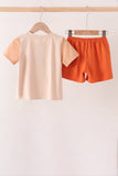 Pumpkin Embroidery Shorts Set Aaria Tees