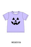 Purple Jack-O-Lantern Applique Top Aaria Tees
