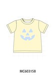Cream Jack-O-Lantern Applique Top Aaria Tees
