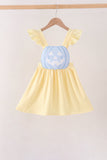 Cream Jack-O-Lantern Applique Ruffle Dress - Aaria Tees Aaria Tees