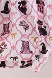Pink Cat Embroidery Ruffle Bloomer Set Aaria Tees