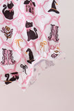 Pink Cat Embroidery Ruffle Bloomer Set Aaria Tees