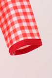 Red Football Smocked Gingham Bubble - Aaria Tees Aaria Tees