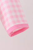 Pink Football Smocked Gingham Bubble Aaria Tees