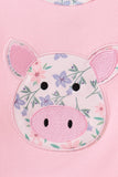 Pink Piggy Applique Bloomer Set Aaria Tees